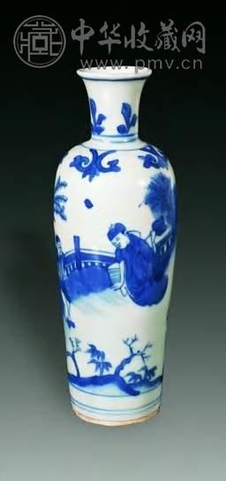 清中期 青花人物小瓶