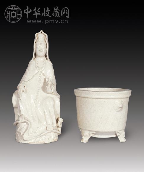 明 漳州窑观音 兽面炉