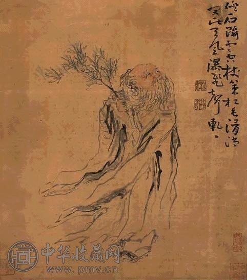 黄慎 人物 立轴 设色绢本 黄慎 人物 立轴 设色绢本