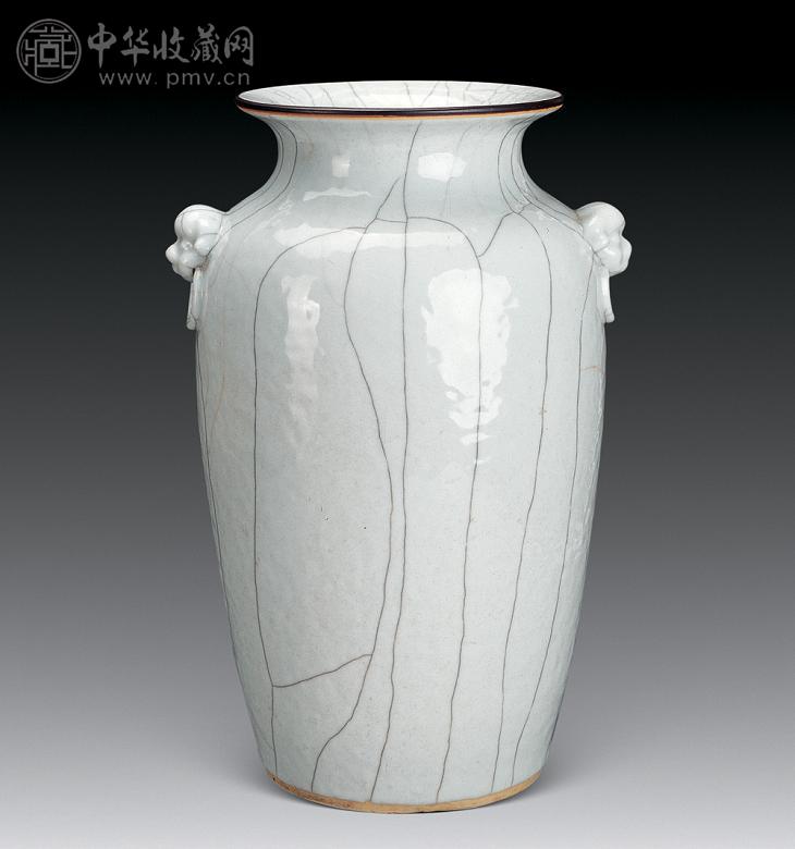 清 仿哥釉铺首尊