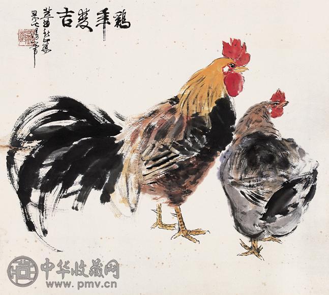 刘旦宅 鸡年农吉图 镜心 设色纸本