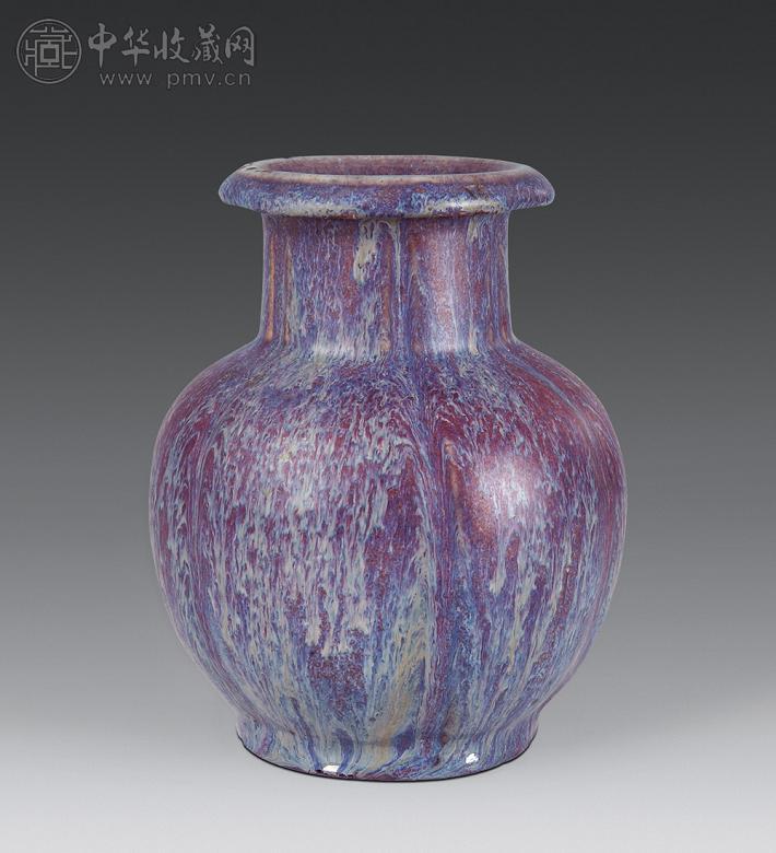 清 窑变釉石榴尊