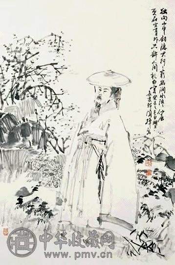 刘国辉 人物 立轴 设色纸本