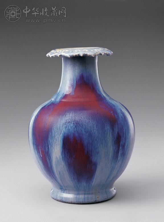 清 窑变釉石榴尊