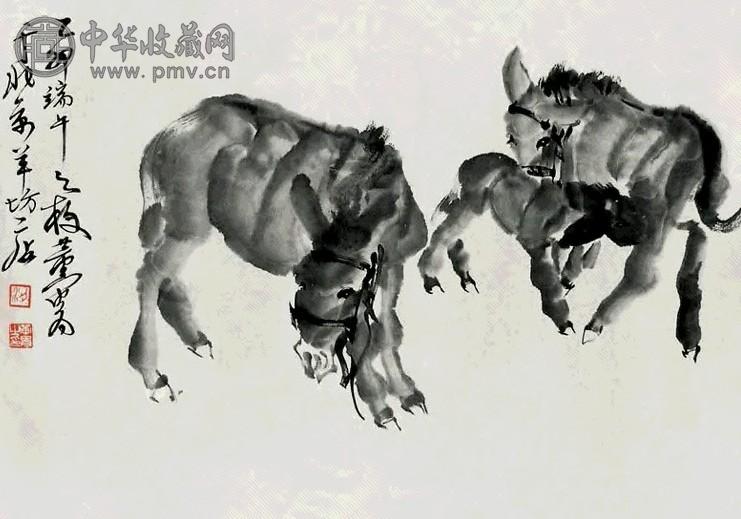 黄胄 驴 立轴 水墨纸本