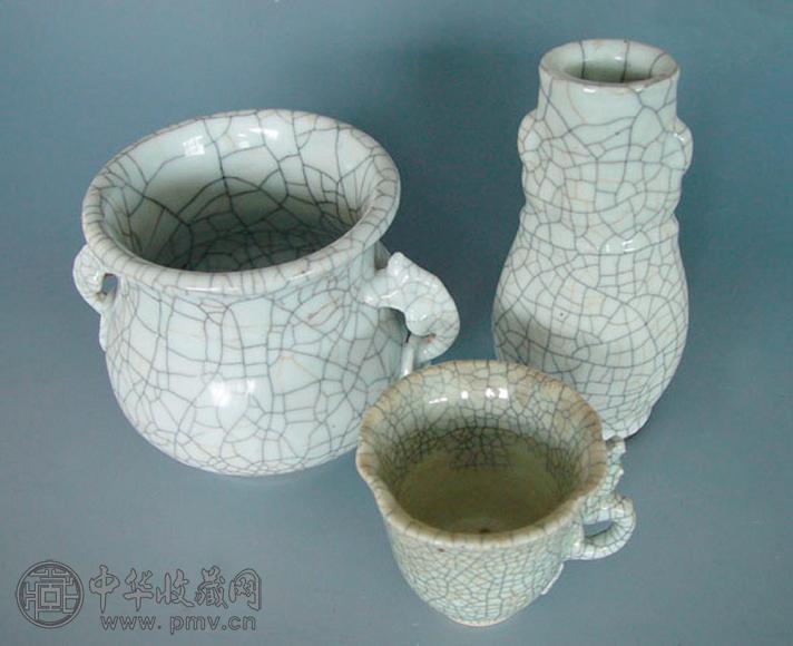清 仿哥釉罐
