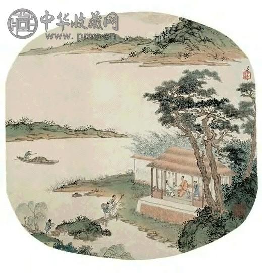 近现代 溥儒 赏画图 轴