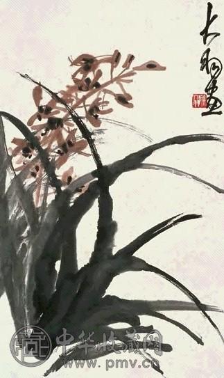 陈大羽 兰花 立轴