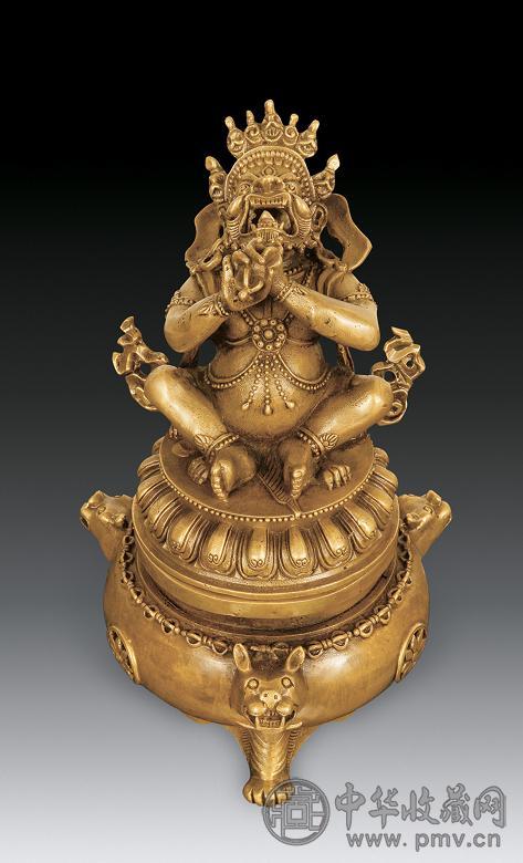 清 铜鎏金能食空行