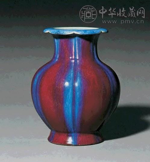 清嘉庆 窑变釉石榴尊