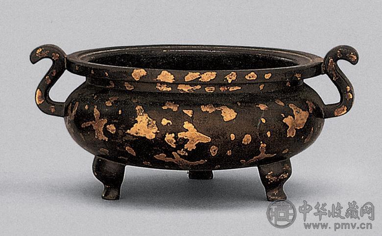 十七/十八世纪 铜洒金三足炉