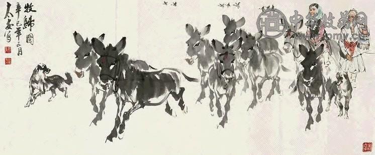 全太安 牧归图 镜心 设色纸本