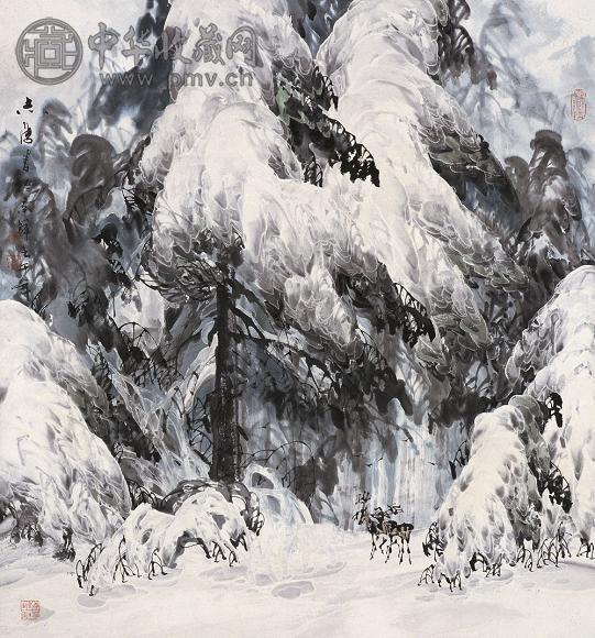 于志学 2002年作 密林深处 镜心 设色纸本