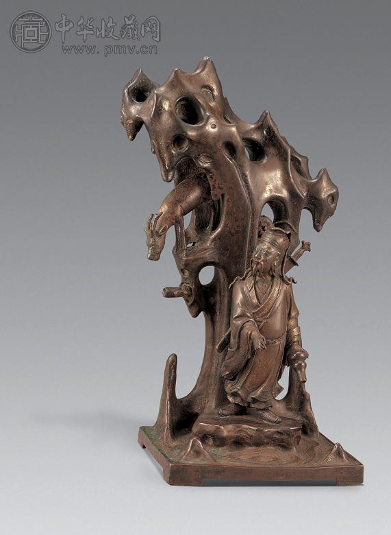 清 铜吕洞宾像笔架