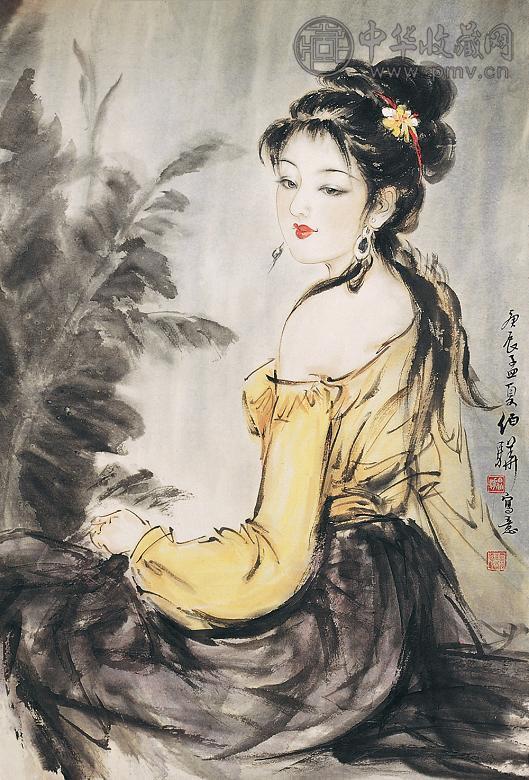白伯骅 2000年 春宵图 镜心 纸本设色