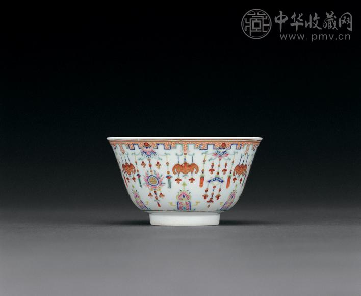 清咸丰 粉彩福寿纹碗