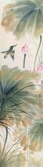 江寒汀 花鸟 屏轴 设色纸本