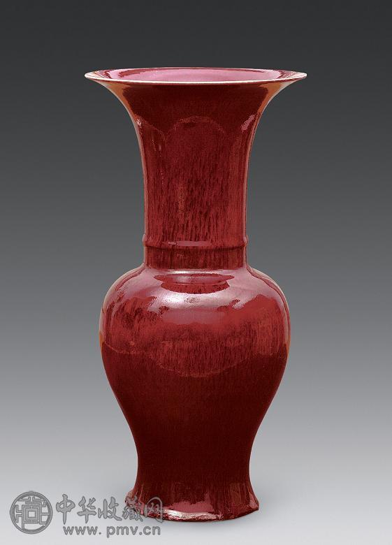 清代 钧红釉凤尾尊