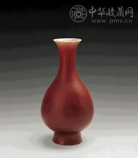 清 霁红玉壶春瓶