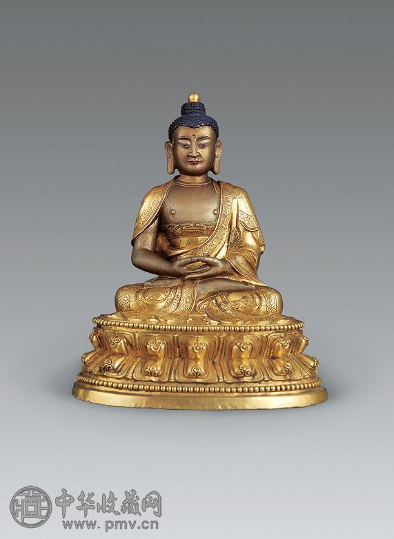 清康熙 铜鎏金阿弥陀佛