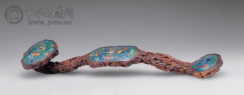 清 木嵌景泰蓝如意