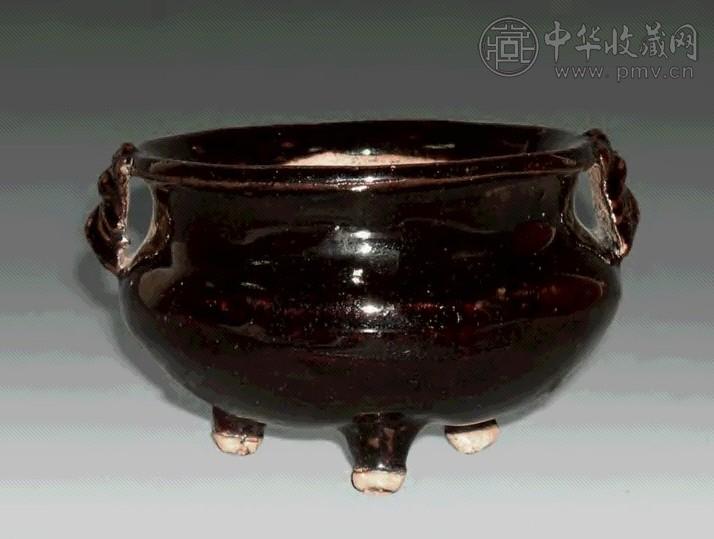 宋 黑釉三足炉