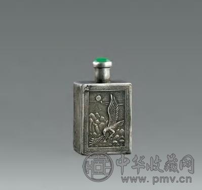 清银质水鸟方形鼻烟壶收藏资讯|艺术家|书画家|书画名人|书法家-中华收藏网