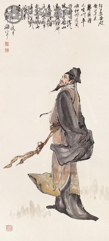 颜梅华 人物 镜心 设色纸本