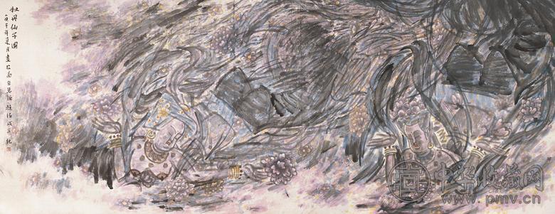 赵绪成 牡丹仙子图 镜心 纸本