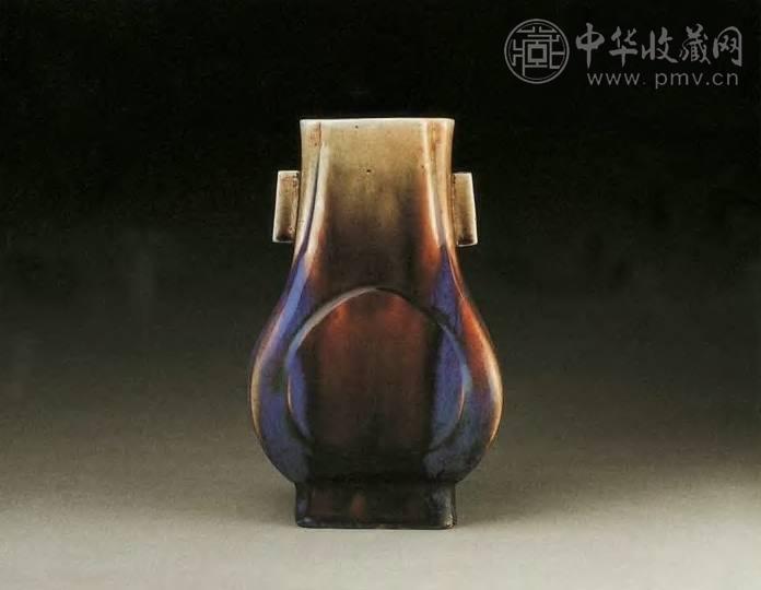 清乾隆 窑变釉贯耳尊