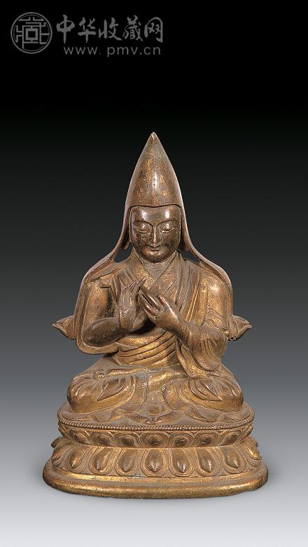 清 铜漆金宗喀巴