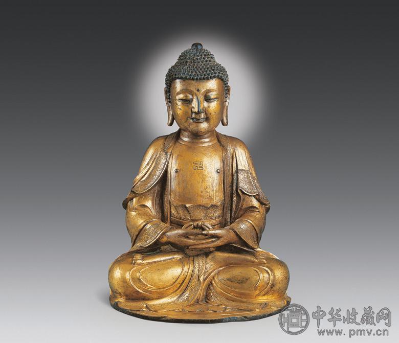 明 铜鎏阿弥陀佛