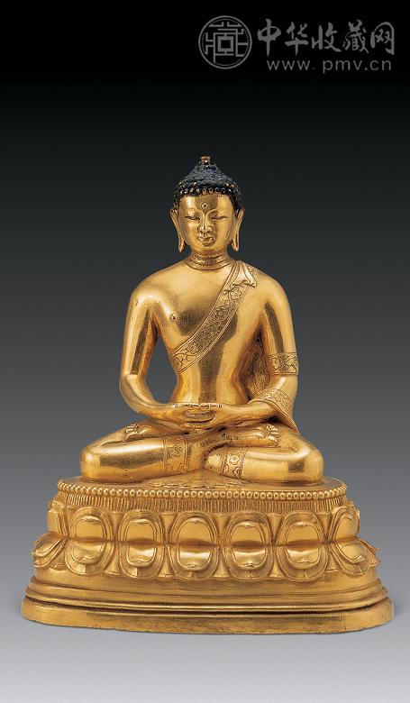 清 铜鎏金释迦牟尼