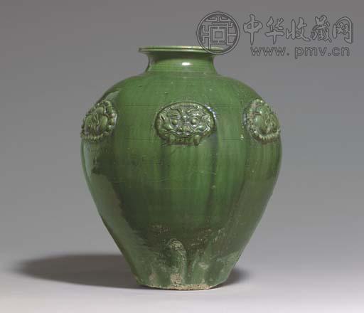 唐代绿釉罐