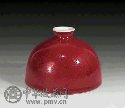 清 豇豆红釉太白尊