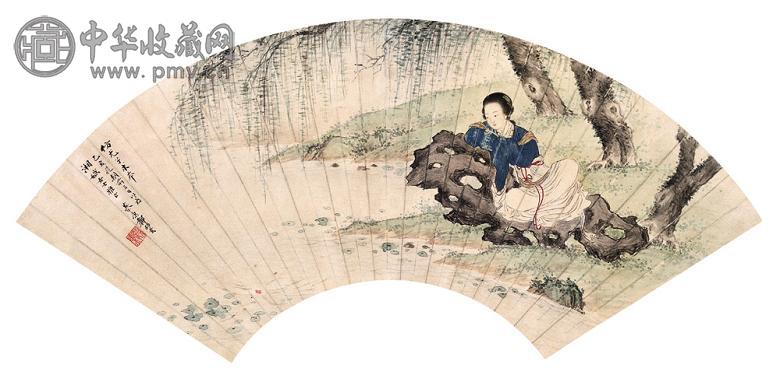 郑师玄 仕女 镜心 设色纸本