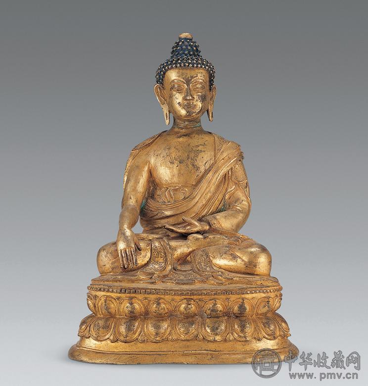 清 铜鎏金大释迦摩尼佛