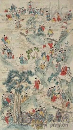 近现代 群仙图 立轴