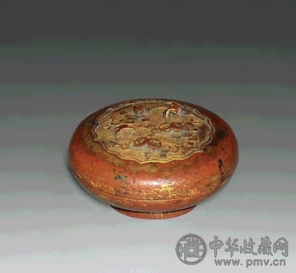 清 铜镏金“喜上眉梢”粉盒