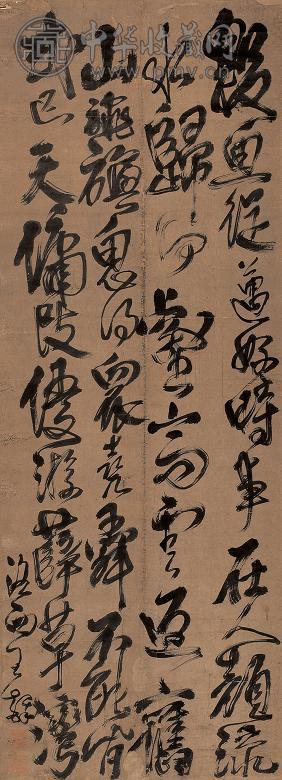 王铎 草书自作诗 立轴 纸本