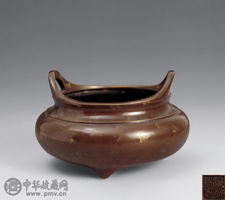 清初 洒金三足炉