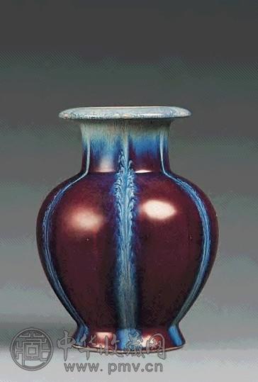 清乾隆 窑变釉石榴尊