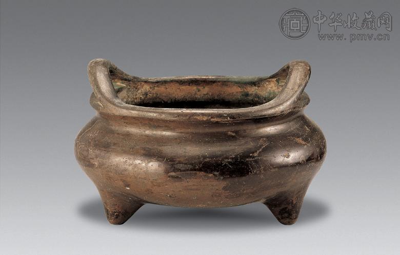 清中期 铜凤眼耳香炉