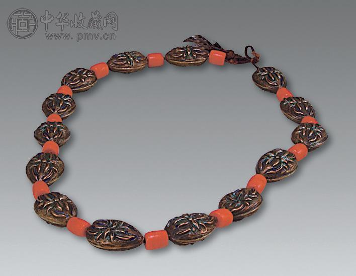 民国 宝相花纹手串