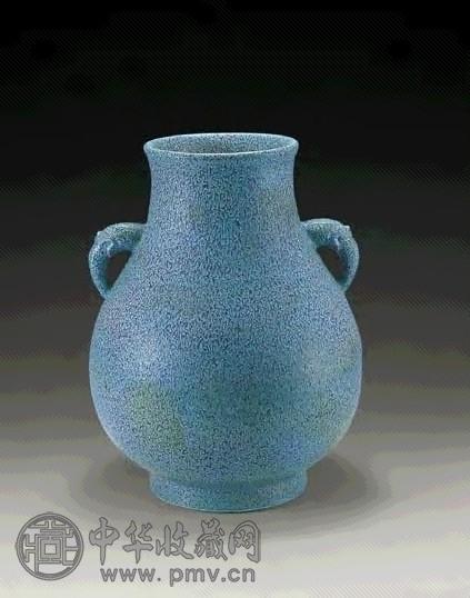 清乾隆 炉钧釉双耳尊