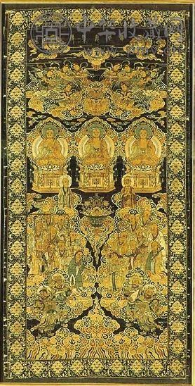 清乾隆 彩织极乐世界图