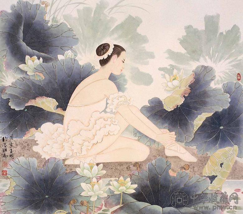 张玉明 奇葩 镜心 设色纸本