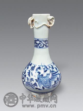 明青花凤纹盆龙尊