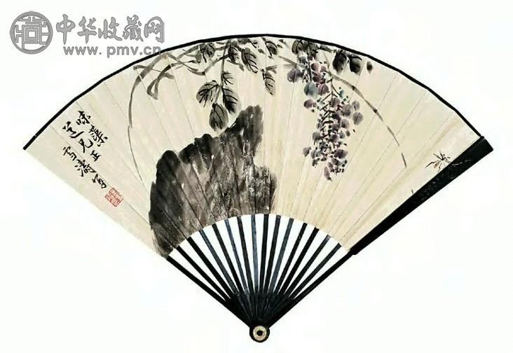 王雪涛 1942年作 花卉 成扇 设色纸本