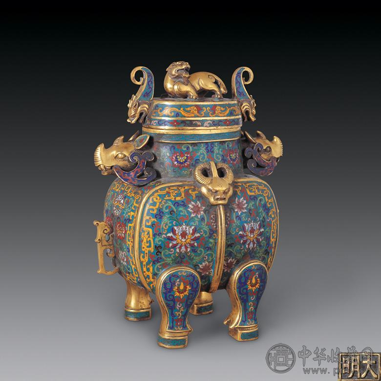 清中期 铜胎掐丝珐琅卣